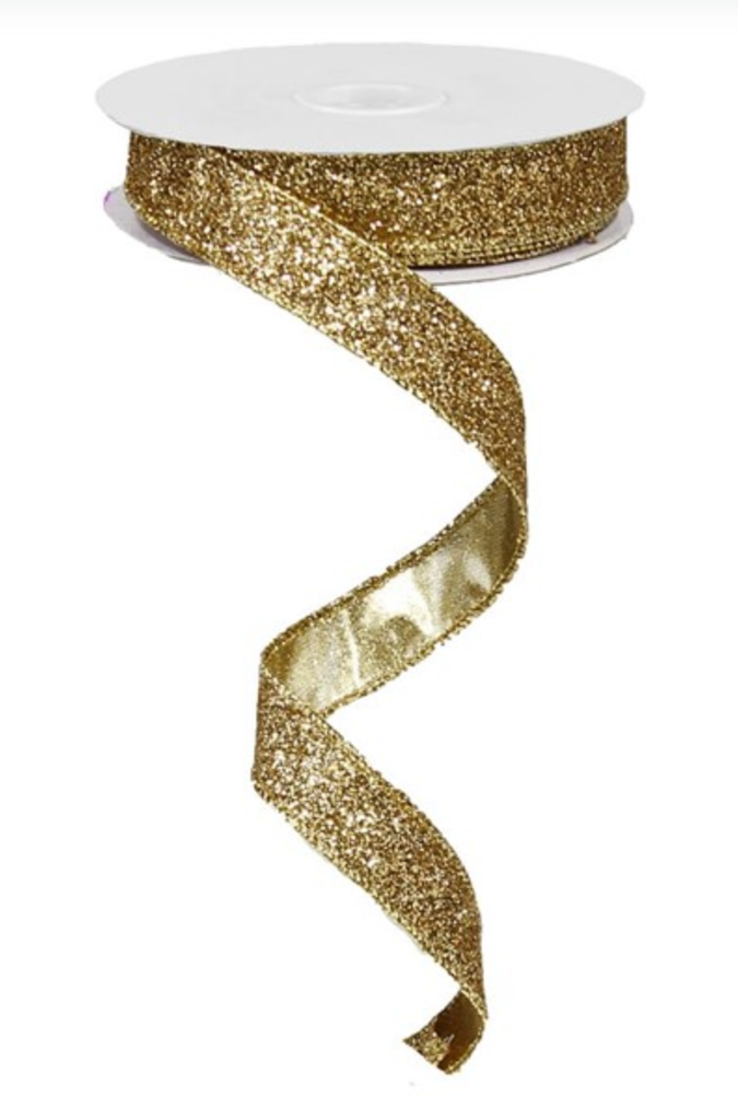 Listón con Escarcha - Gold