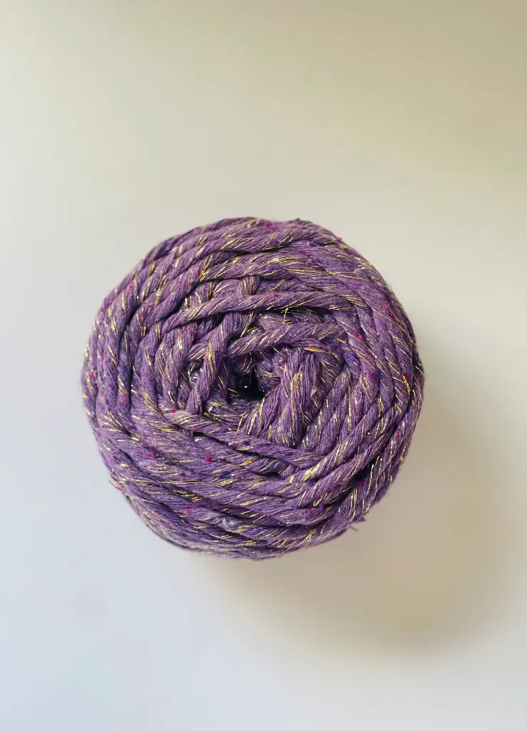 Macrame hilo Lurex - Morado