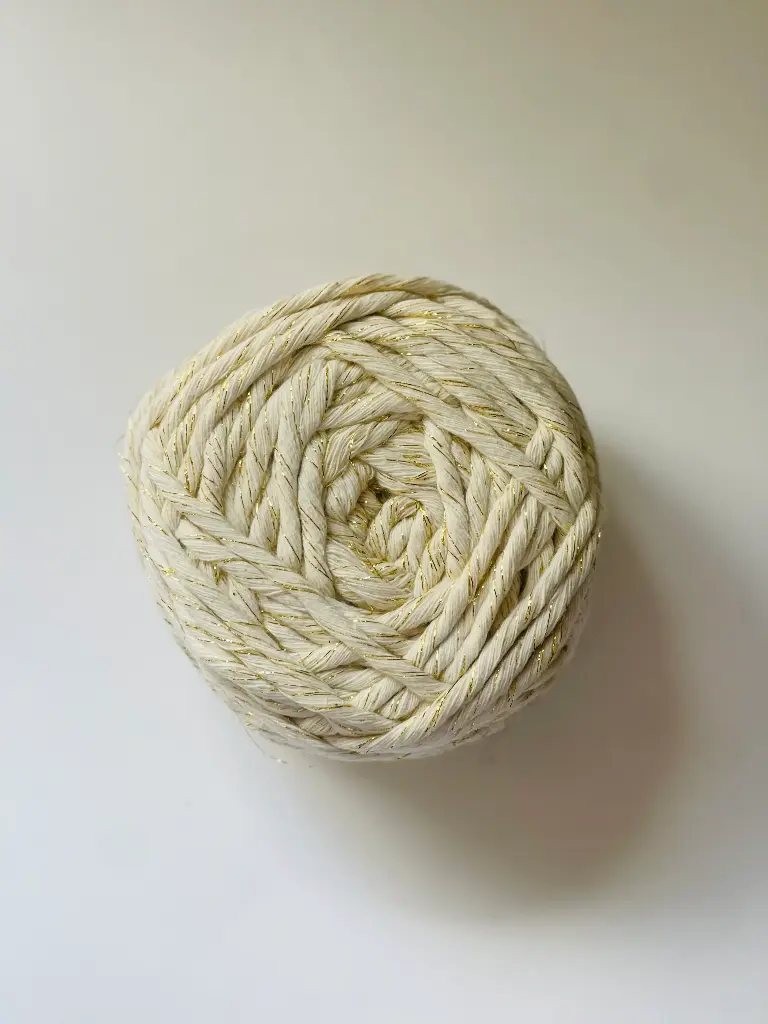 Macrame hilo Lurex - Crudo Natural
