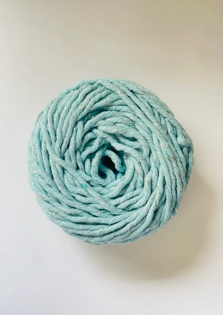 Macrame hilo Lurex - Celeste