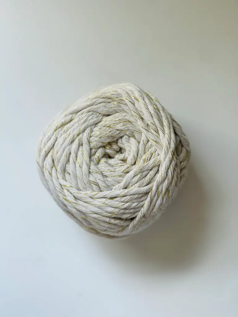 Macrame hilo Lurex - Blanco