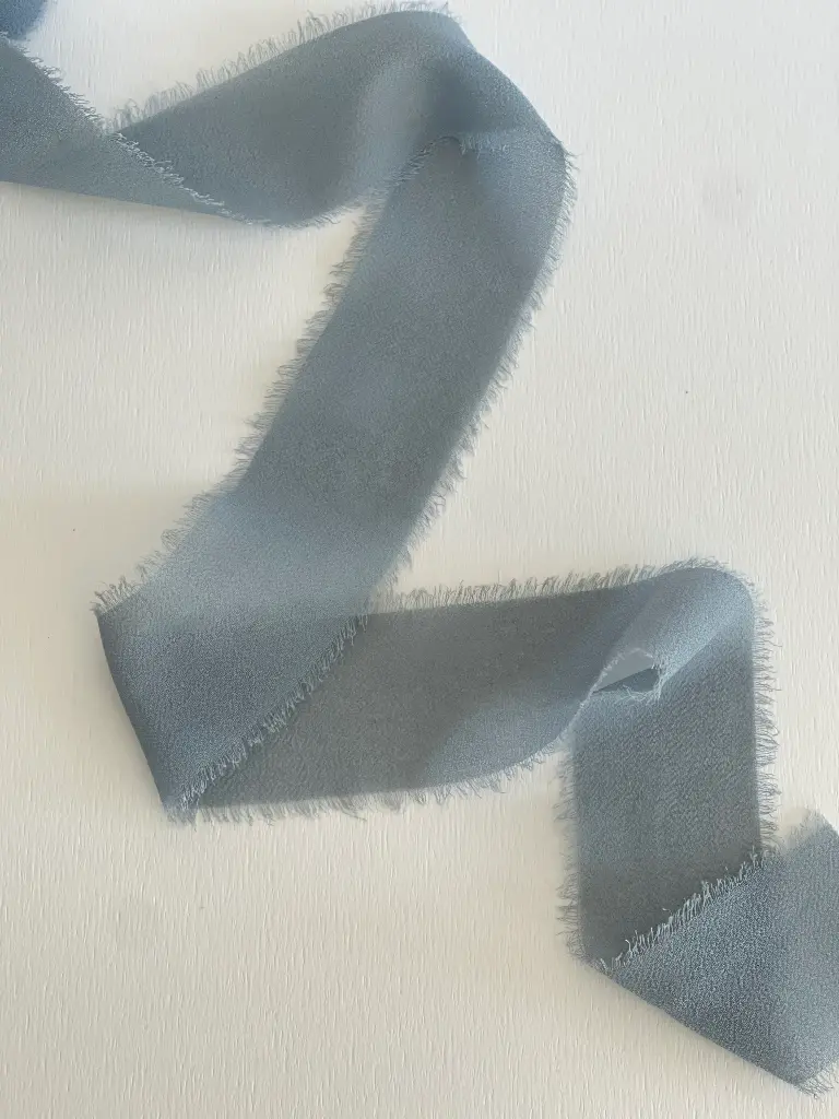 Chiffon Deshilachado - Smoke Blue