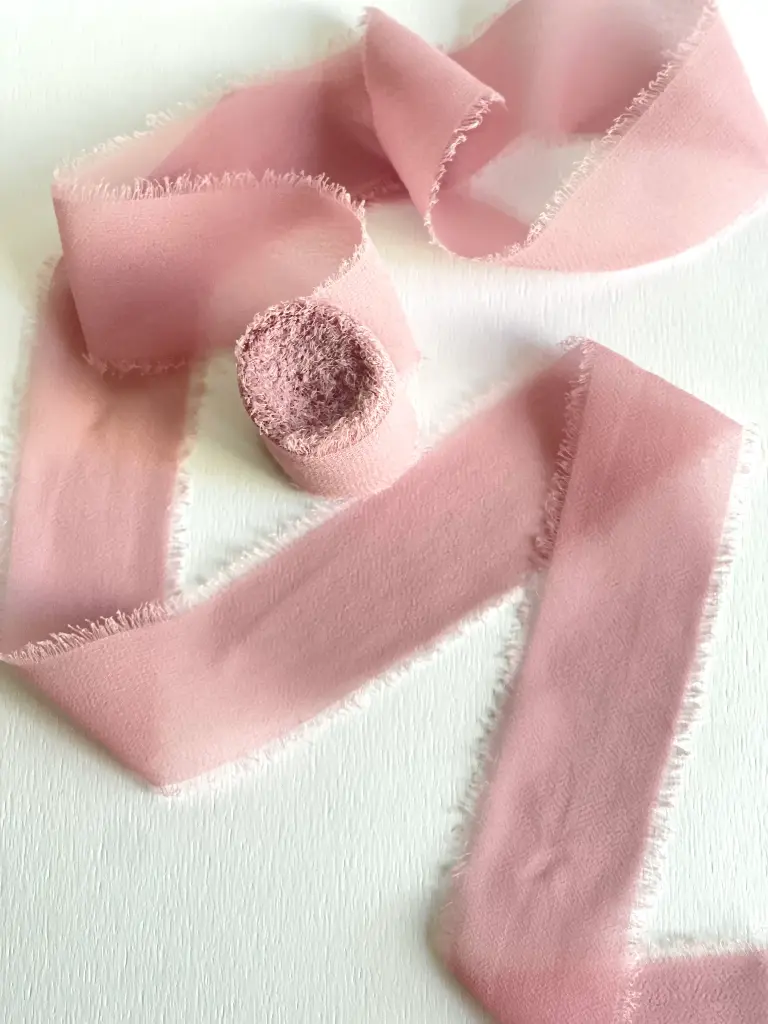 Listón Chiffon Deshilachado - Palo De Rosa