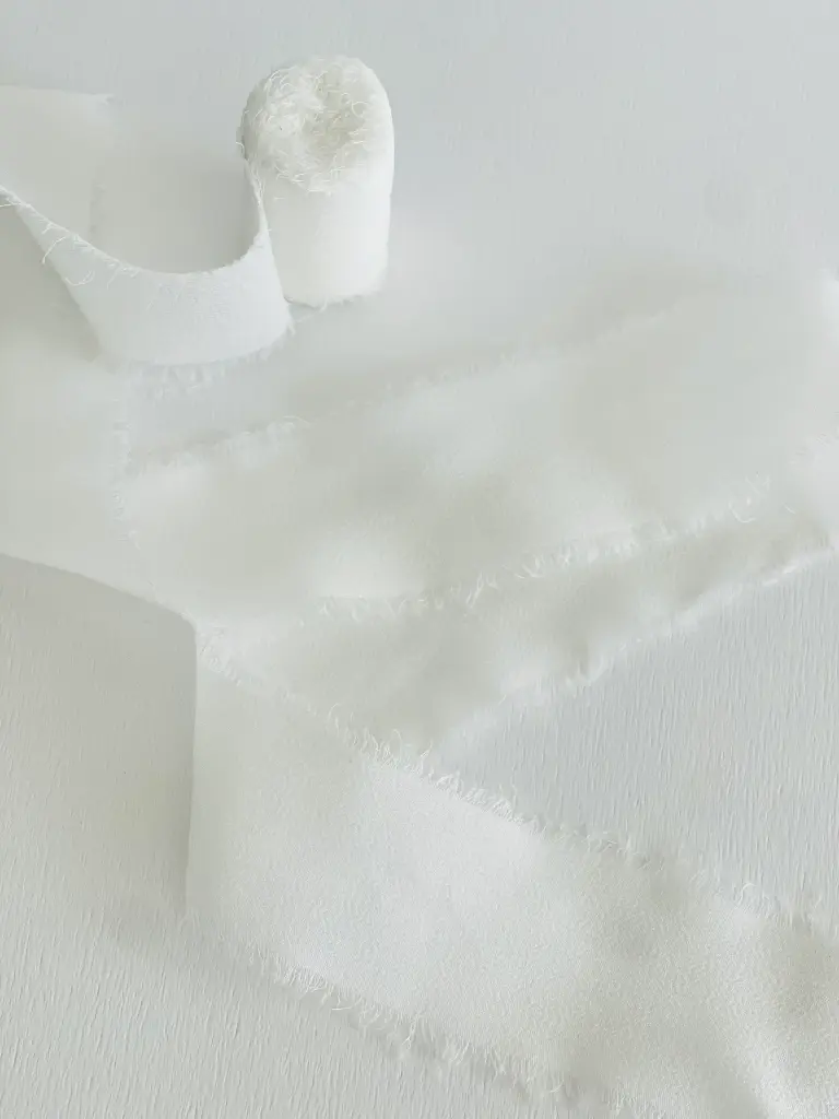 Chiffon Deshilachado - Blanco