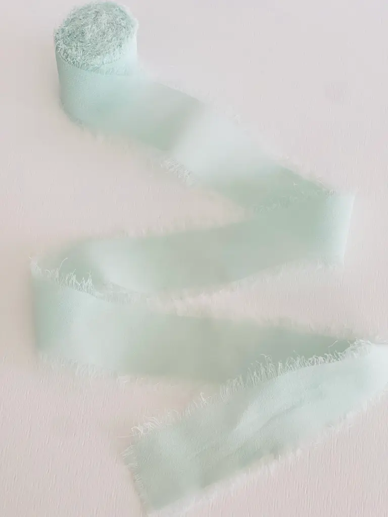Listón Chiffon Deshilachado - Menta