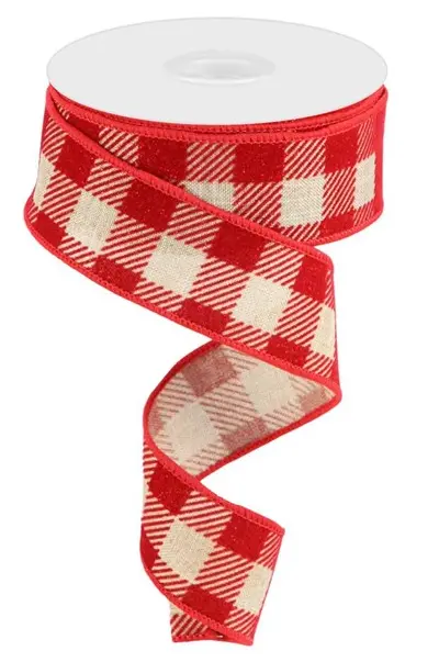 Terciopelo - Cuadros Rojos 