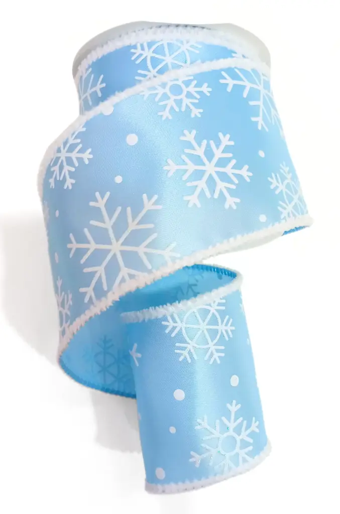 Listón Navideño - Copos de Nieve