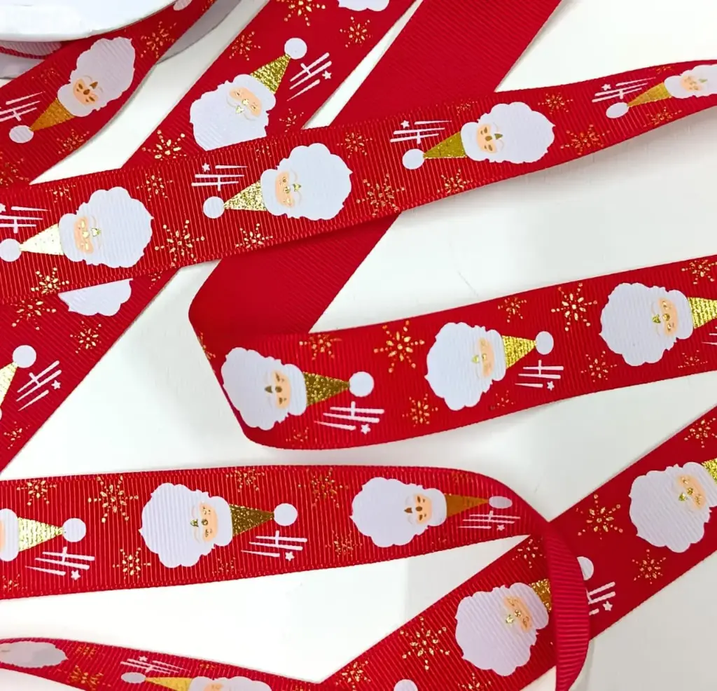 Listón Navideño - Santas Red