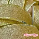 Listón Navideño - Glitter Oro/Plata/Rojo (1 1/2" (3.8 cm) x 10 yardas (9.14 mts))