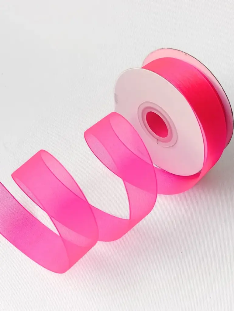 Organza Lisa - Rosa Neón