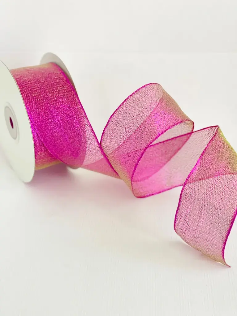 Organza Alambre - Fucsia Tornasol