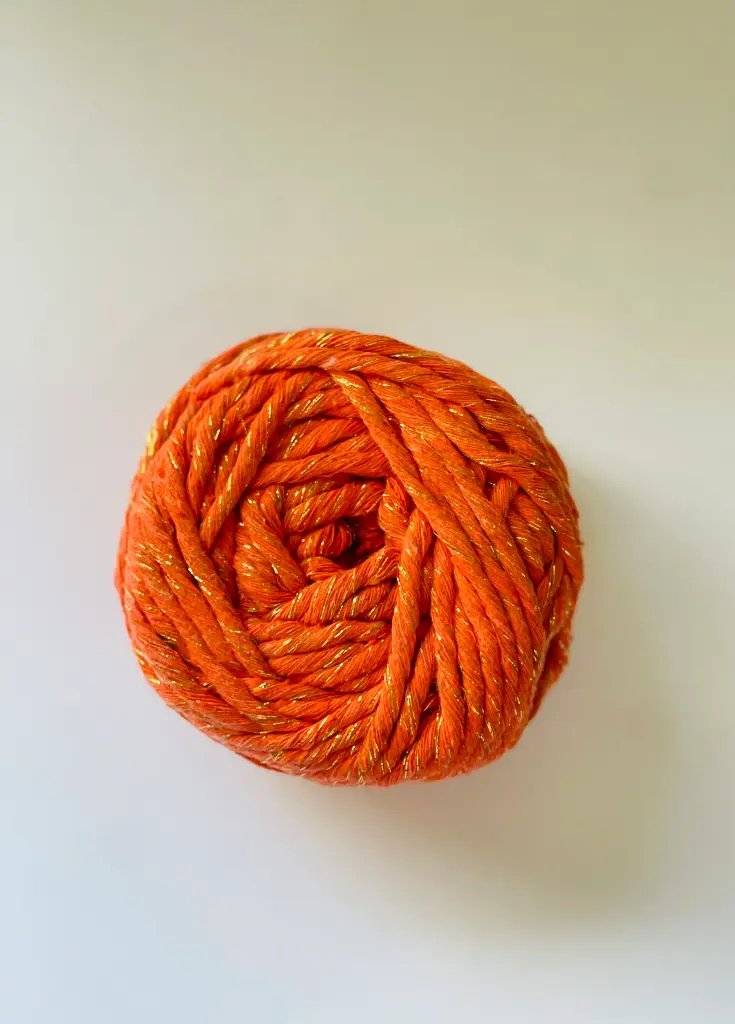 Macrame hilo Lurex - Naranja
