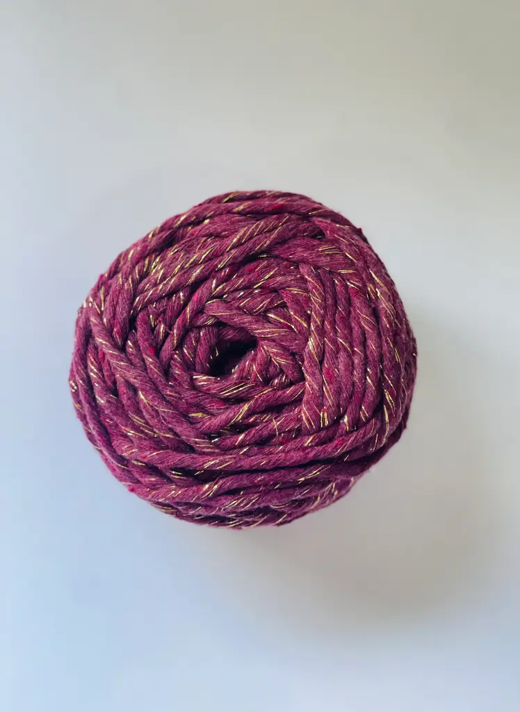 Macrame hilo Lurex - Vino