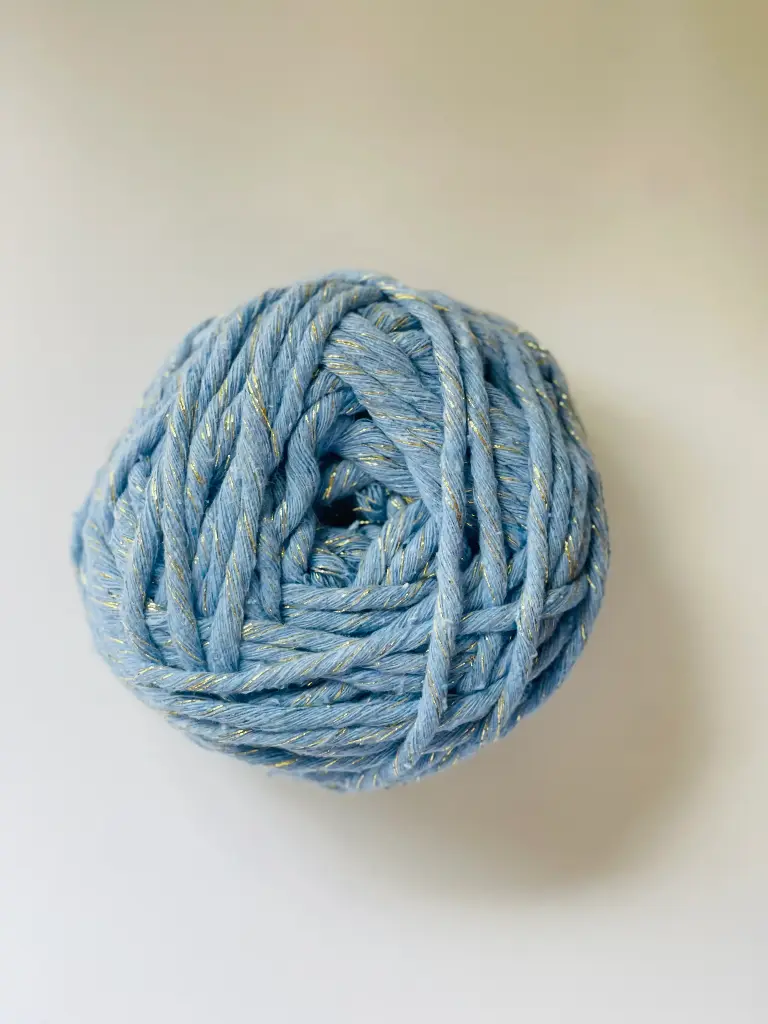 Macrame hilo Lurex - Capri Blue
