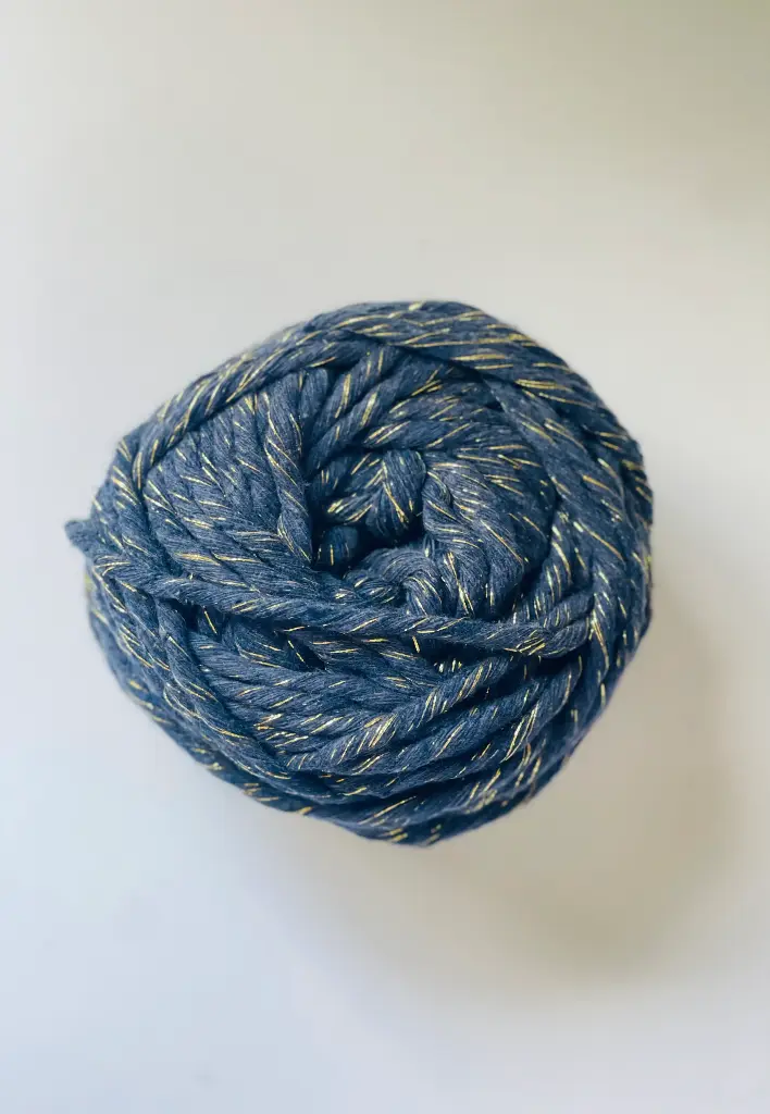 Macrame hilo Lurex - Azul Marino