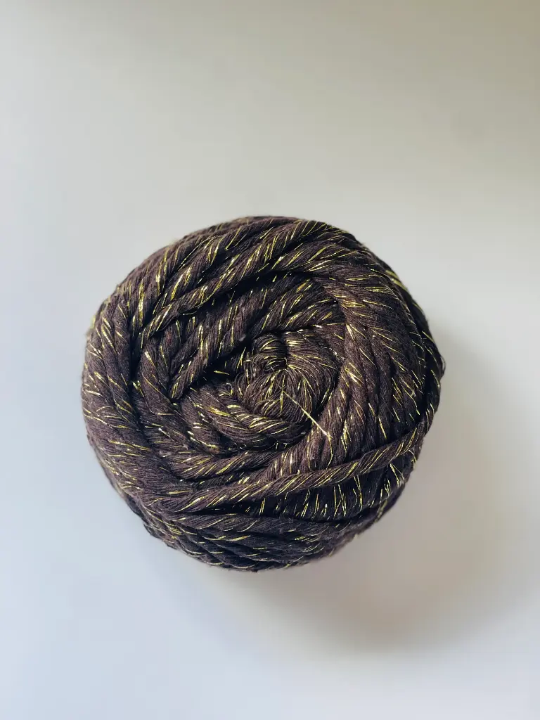 Macrame hilo Lurex - Café