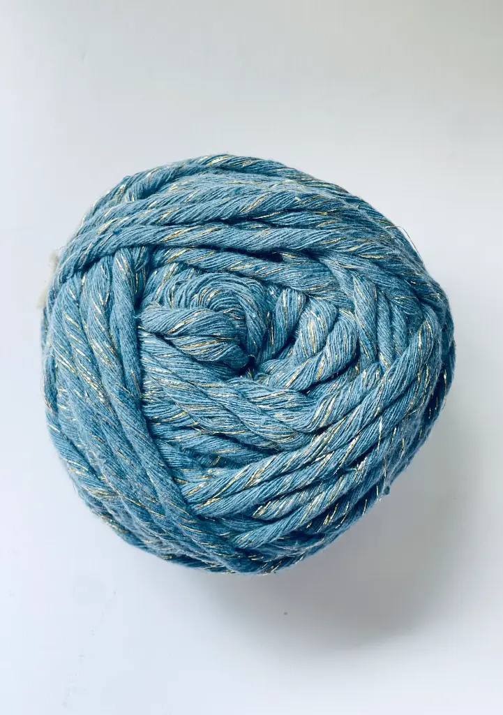 Macrame hilo Lurex - Mezclilla