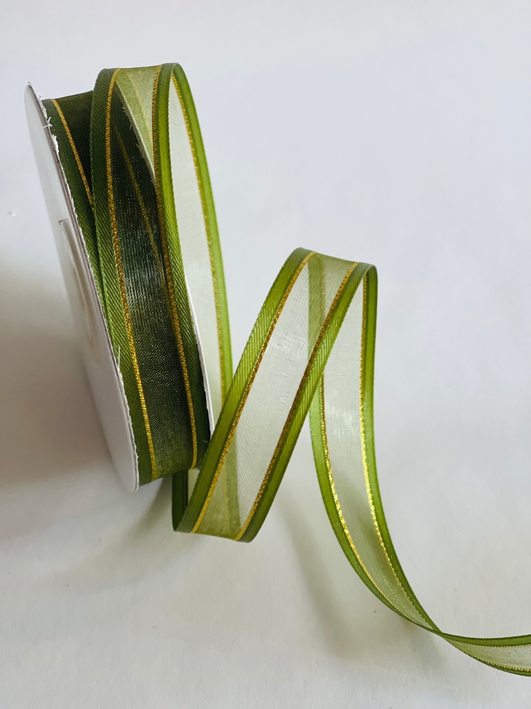 Organza Satin filo Metálico - Hunter