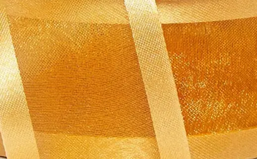 Organza Filo Satín - Old Gold