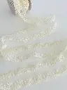 Listón Encaje Hollow - Polka Ivory