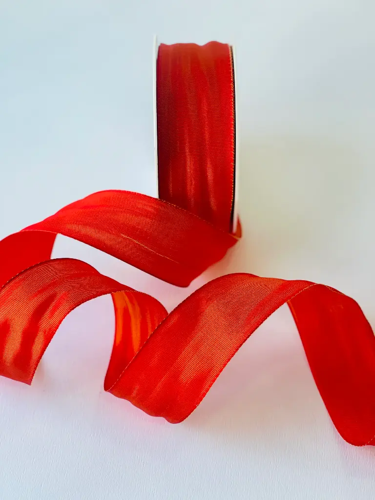 Silk Ribbon - Blazing Red