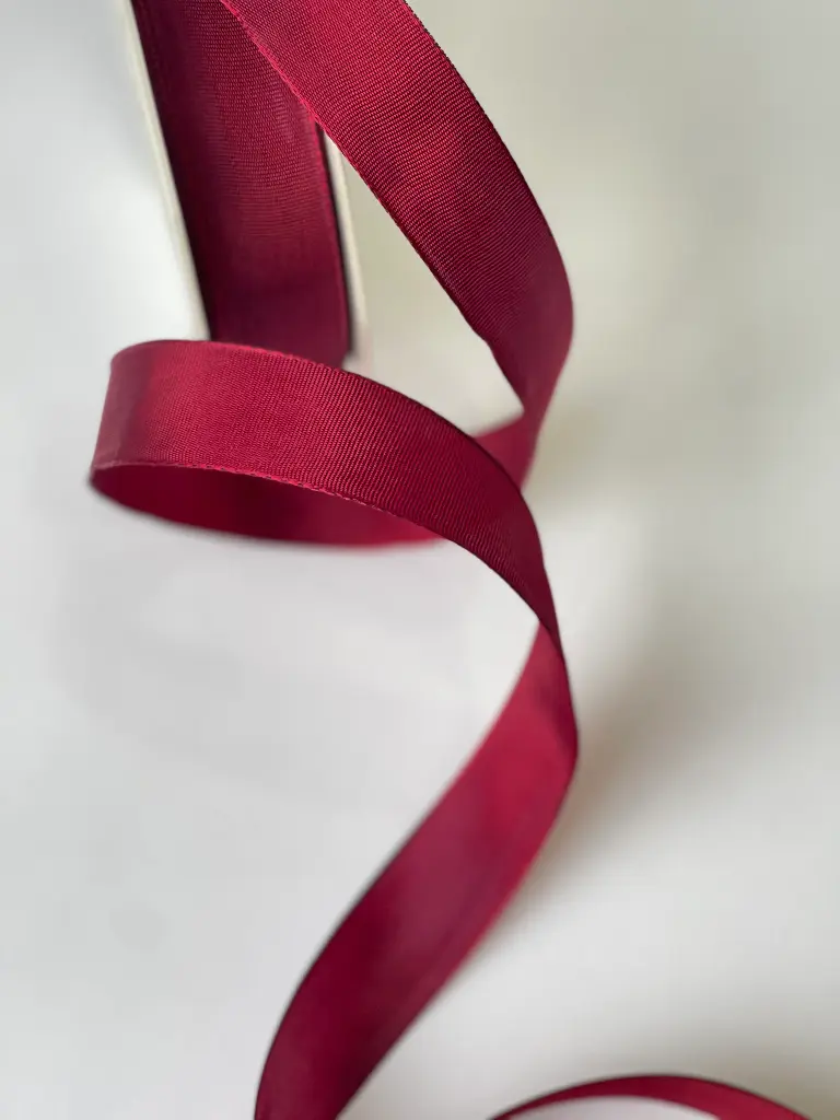 Silk Ribbon - Carmine Red