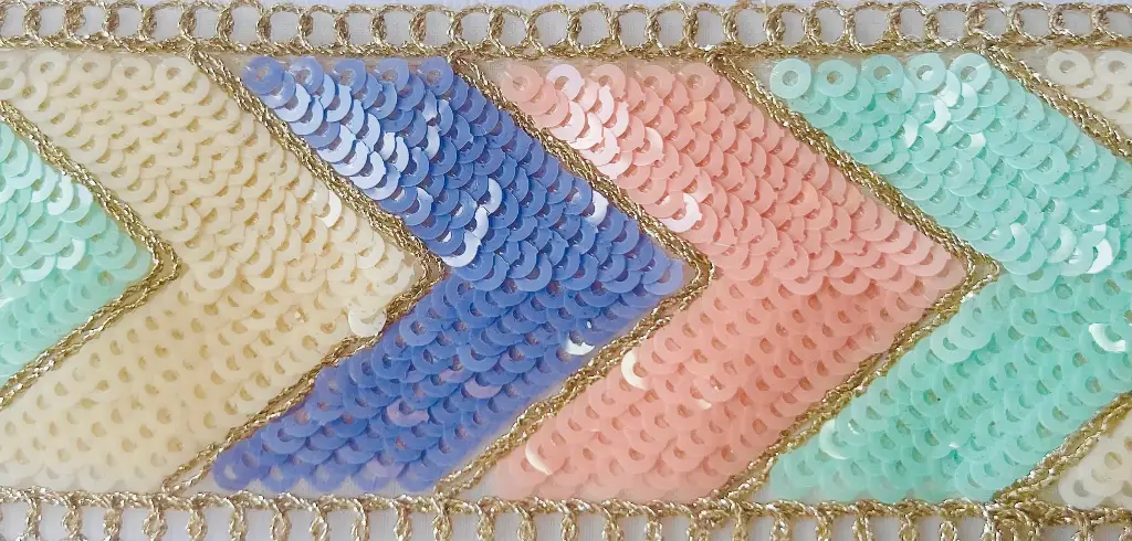 MH - Tira Hindú 5 cm - Lentejuelas Pasteles