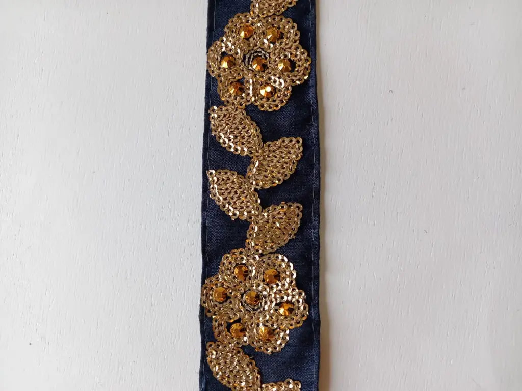 MH - Tira Hindú Azul y Dorado