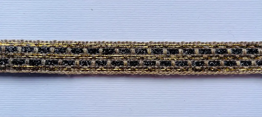 MH - Tira Yute 5/8" - Dorado y Negro