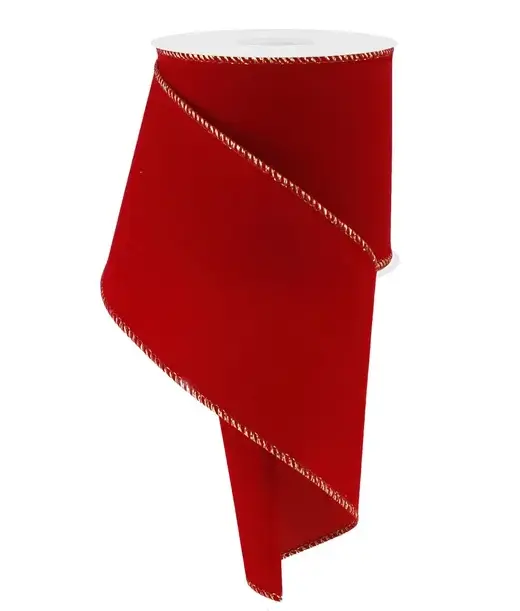 Listón Navideño - Velvet Red