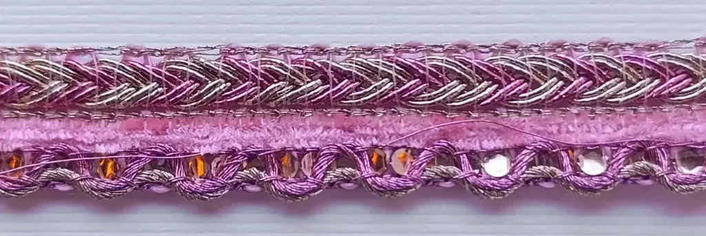 MH - Tira Lurex y Terciopelo 5/8" - Rosa