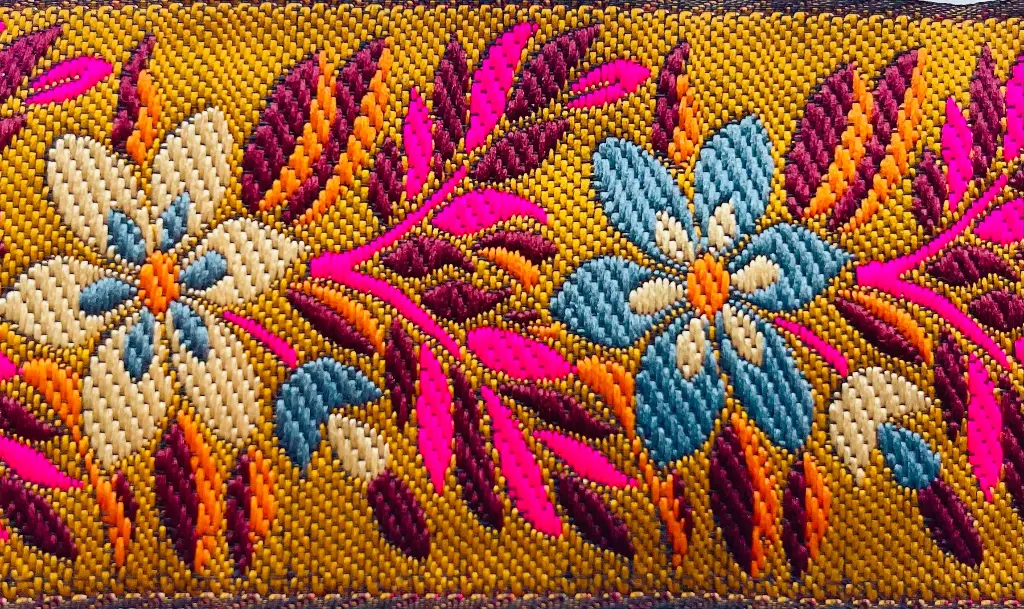 MH - Tira Multicolor 5 cm - Amarillo y Fucsia.