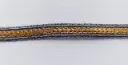 MH - Tira Lurex Trenzado 3/8" - Gris y Oro Oxford.