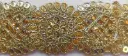 MH - Tira Hindú Lentejuelas 5 cm - Oro