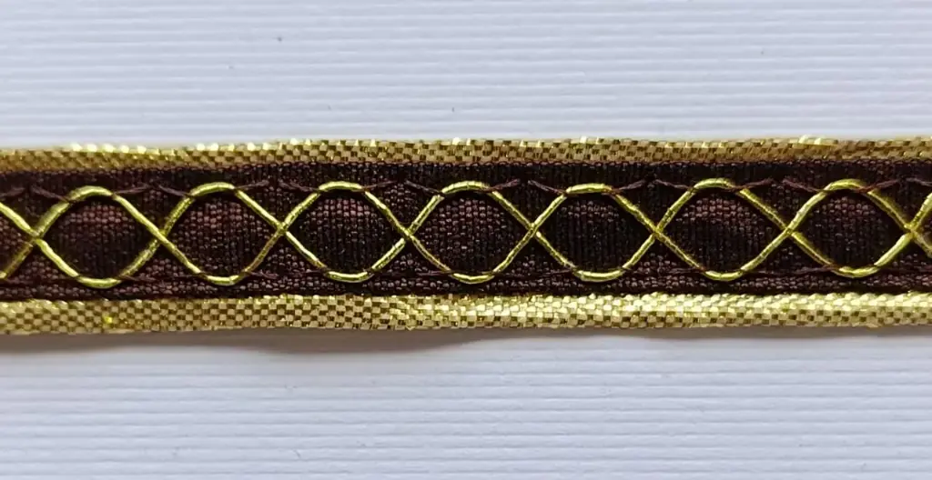 MH - Tira Hindú 3/8" - Oro y Cafe.