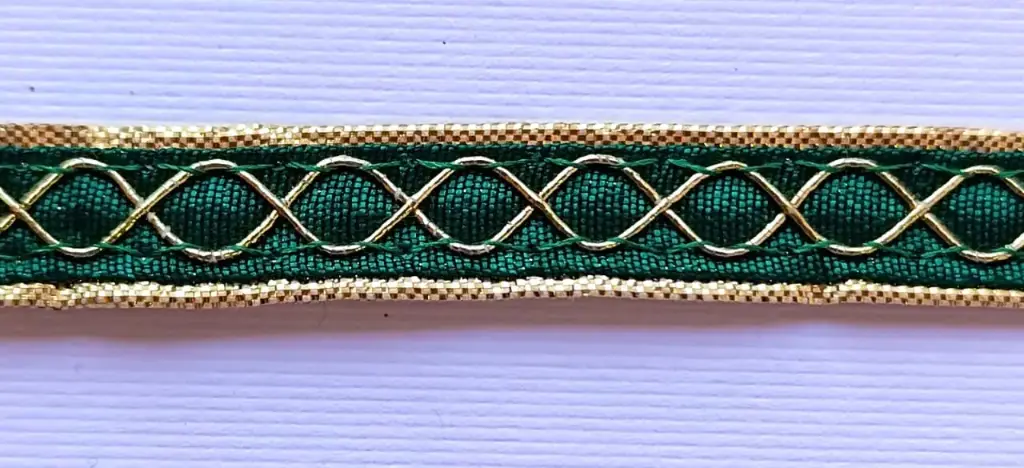 MH - Tira Hindú 3/8" - Oro y Verde.