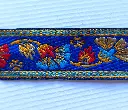 MH - Tira Hindú Multicolor 3cm - Azul, Amarillo, Rojo.