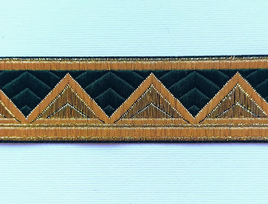 MH - Tira Multicolor 3cm - Piramidal Oro y Verde