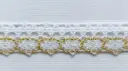 MH - Tira Bolillo 5/8" - Blanco y Oro.