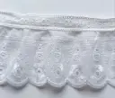 MH - Tira Bordada Plisada 9 cm - Blanco