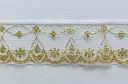 MH - Tira Encaje 3cm - Blanco y Oro.