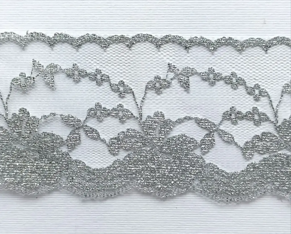 MH - Tira Encaje 6cm - Plata.