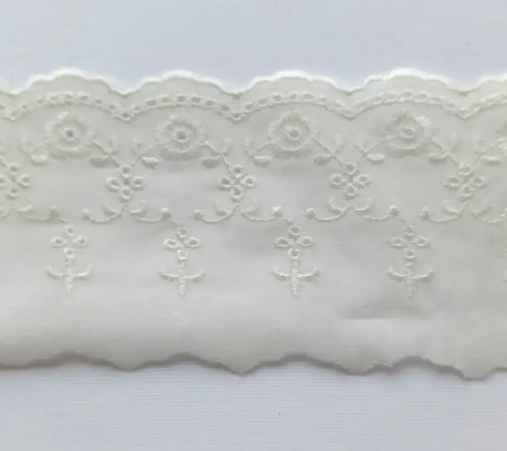 MH - Tira Bordada 7cm - Hueso