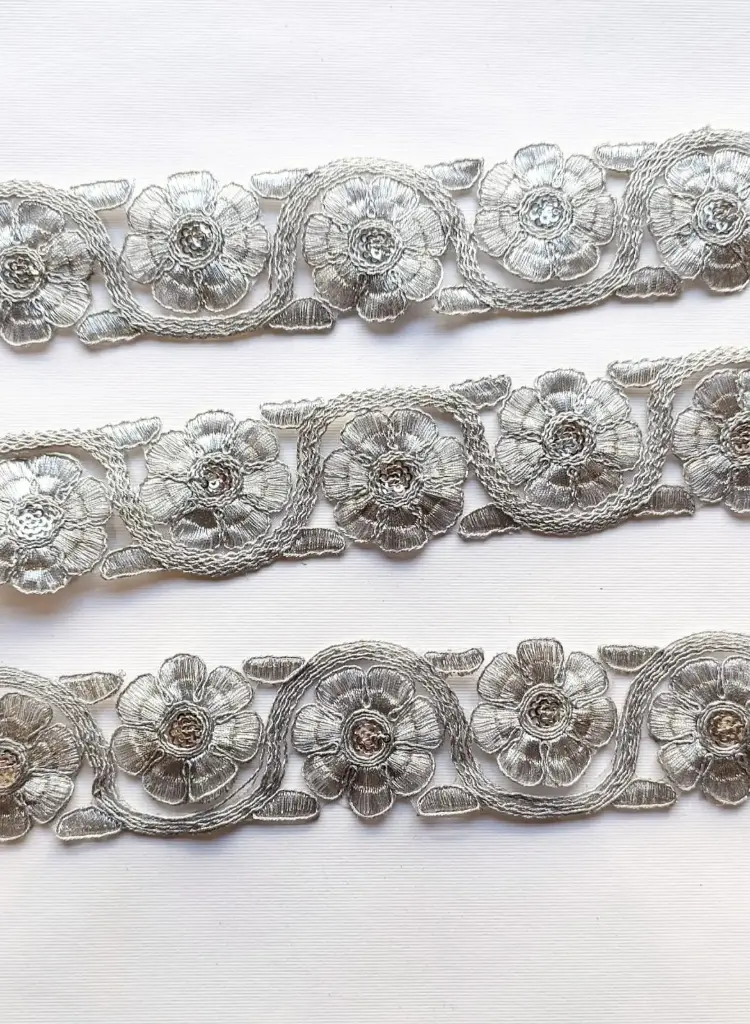 MH - Tira Hindú 4cm -  Plata