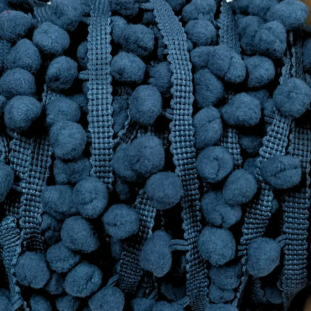 Tira Pom Pom - Azul Cobalto