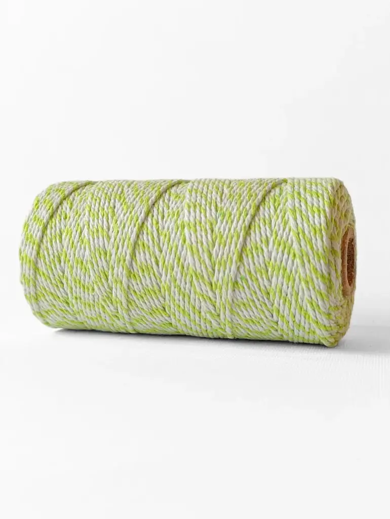 Bakers Twine - Blanco y Verde Lima