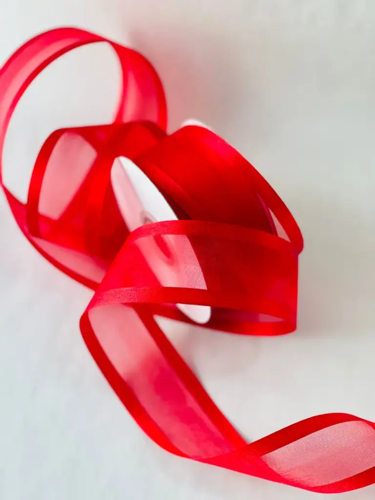 Organza filo Satín - Rojo