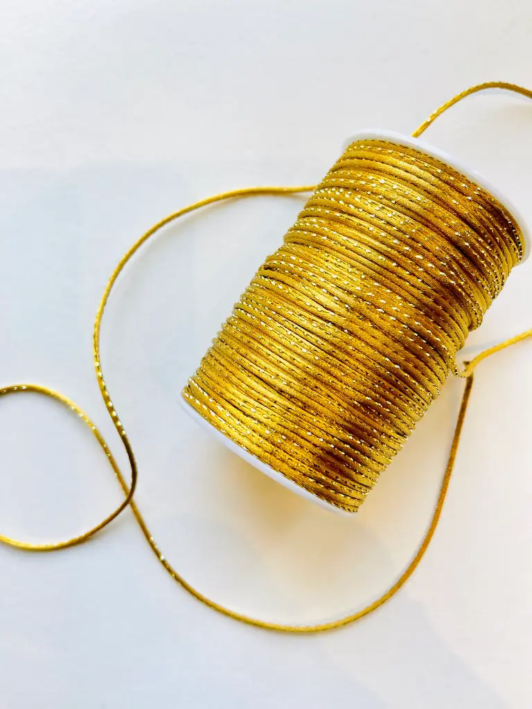 Listón Cola de Rata - Oro Metálico