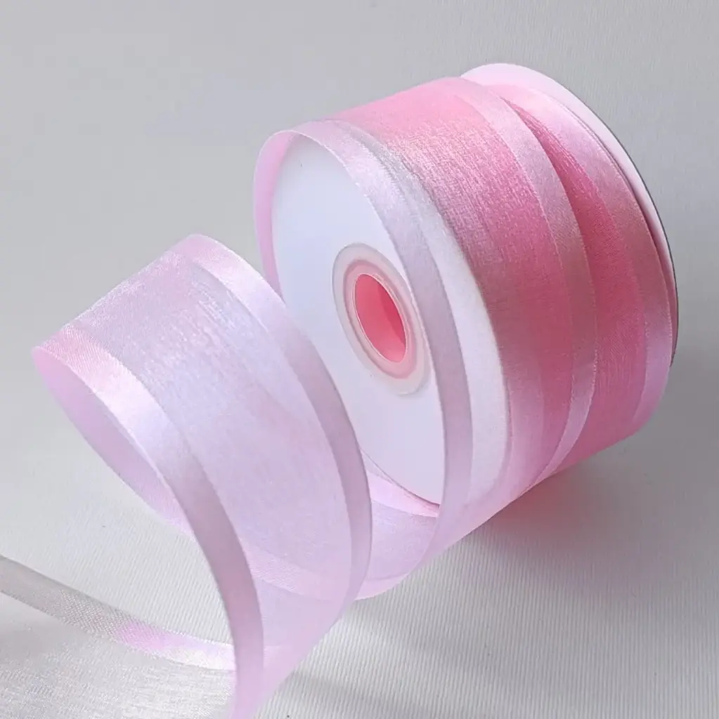 Organza filo Satín - Rosa Claro