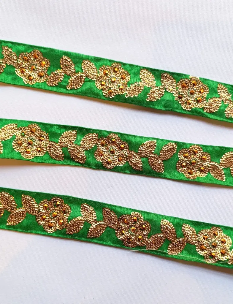 MH - Tira Hindú - Verde y Dorado